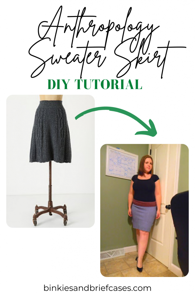 Anthropology Sweater Skirt Tutorial