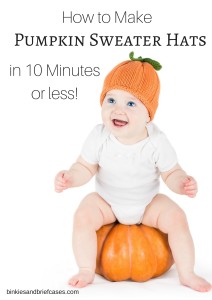 How to make adorable pumpkin sweater hats in less than ten minutes out of upcycled sweaters