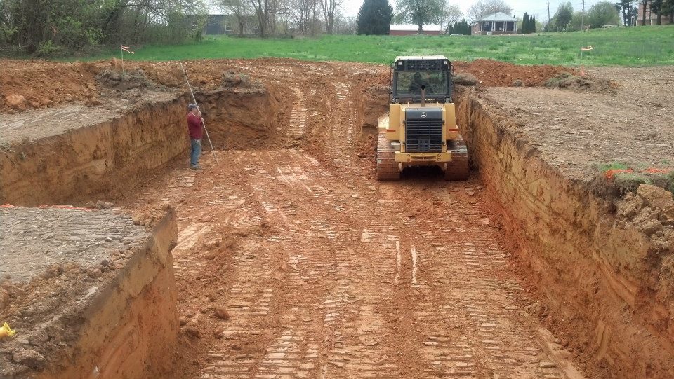 digging a foundation