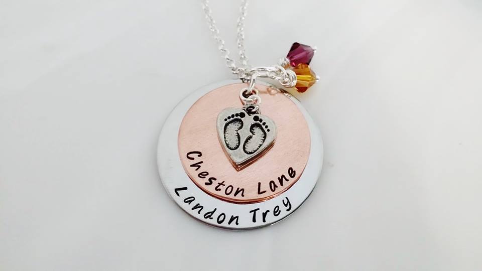 feeling loved baby names necklace