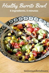 Healthy Burrito Bowl. This quick and easy recipe works for lunch or dinner and is ready in five minutes.