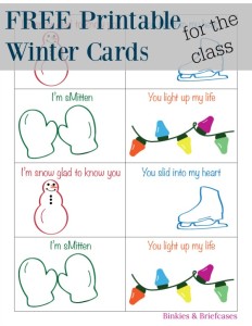 Just attach a piece candy or a cute winter pencil and you have an easy holiday treat for every child in the classroom