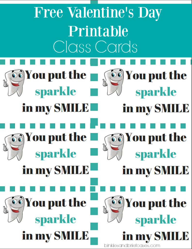 Free Valentine's Day Class Card Printable • Binkies and Briefcases