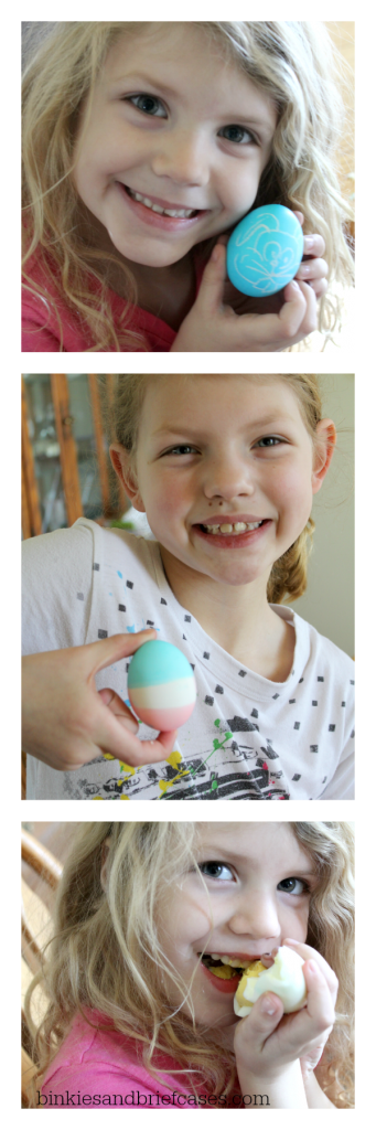 dying Easter eggs with vinegar