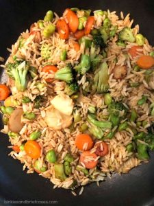 This vegetable fried rice is vegan and gluten free