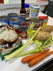 ingredients for Maryland crab soup in the Instant Pot