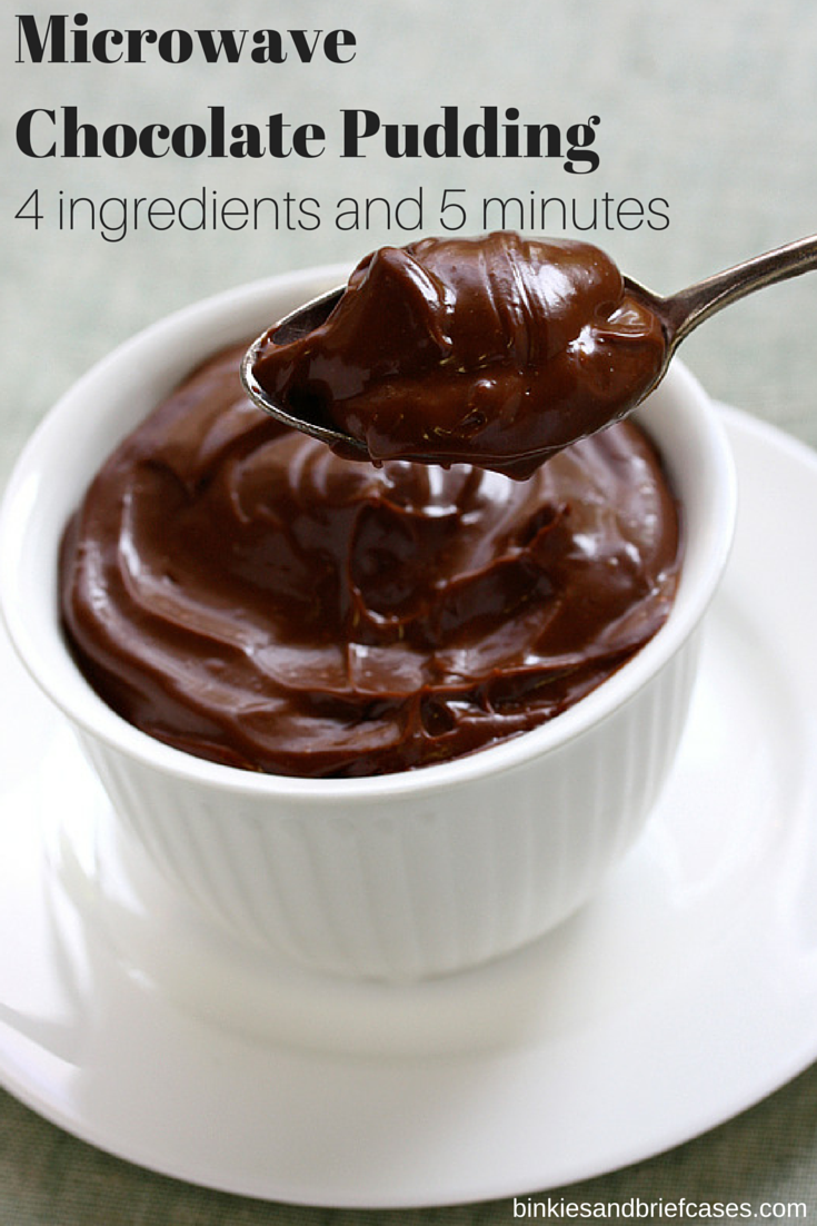 Microwave chocolate pudding. Only 4 ingredients and 5 minutes to an easy , warm chocolate dessert!