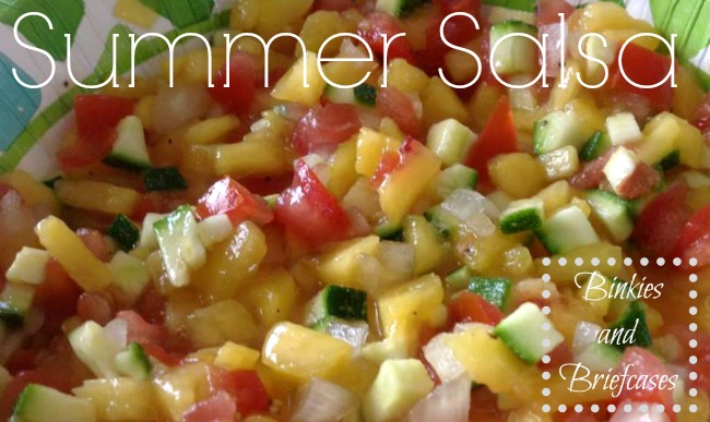 peach salsa from Binkies and Briefcases