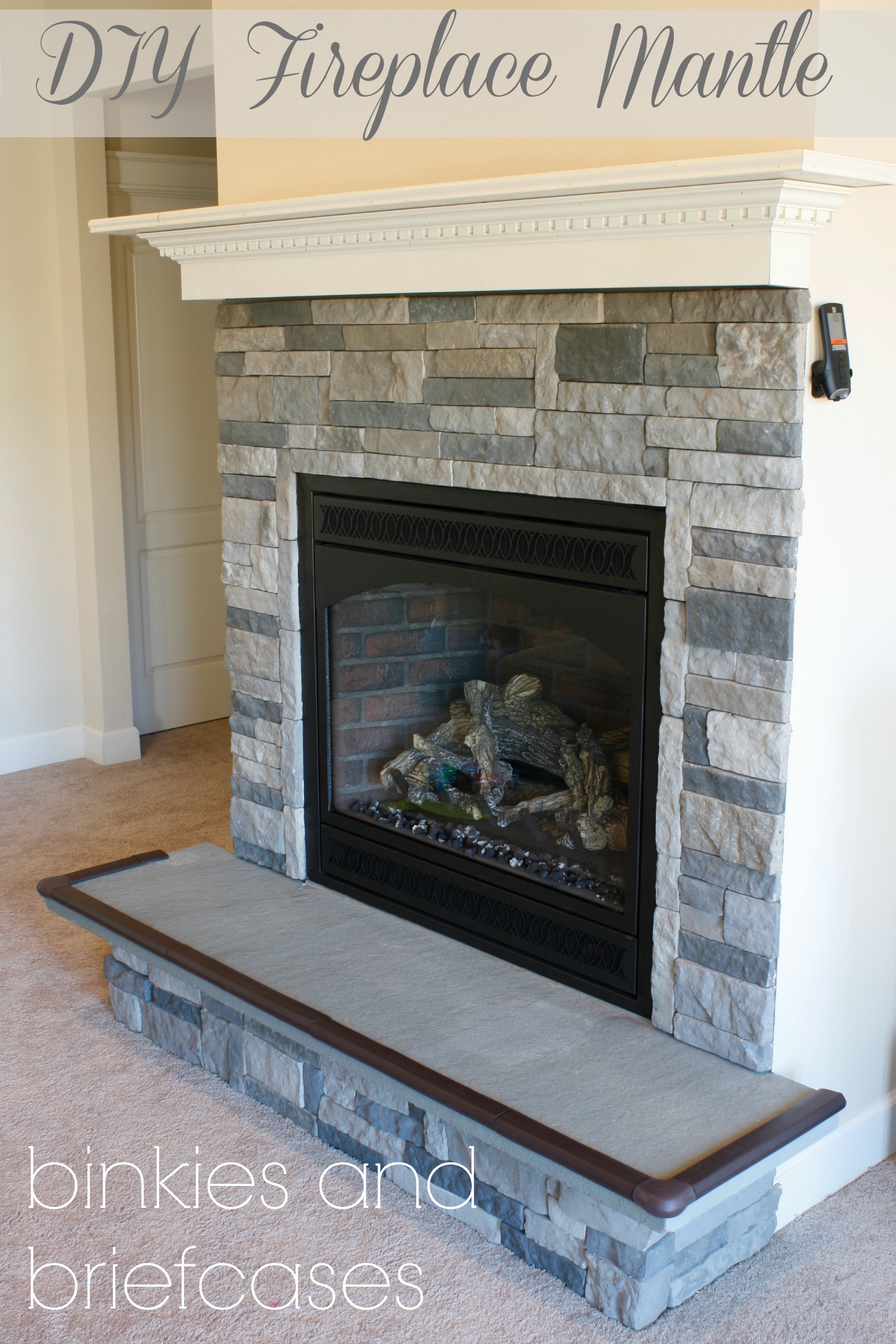 Build your own fire place mantle with 5 boards