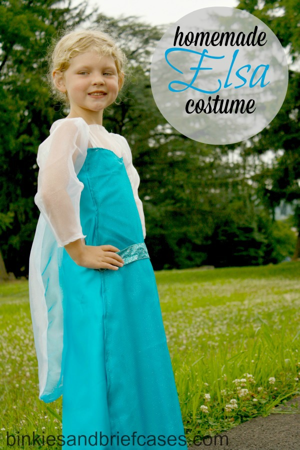 homemade Elsa costume from Binkies and Briefcases. #Disney #Elsa #costume