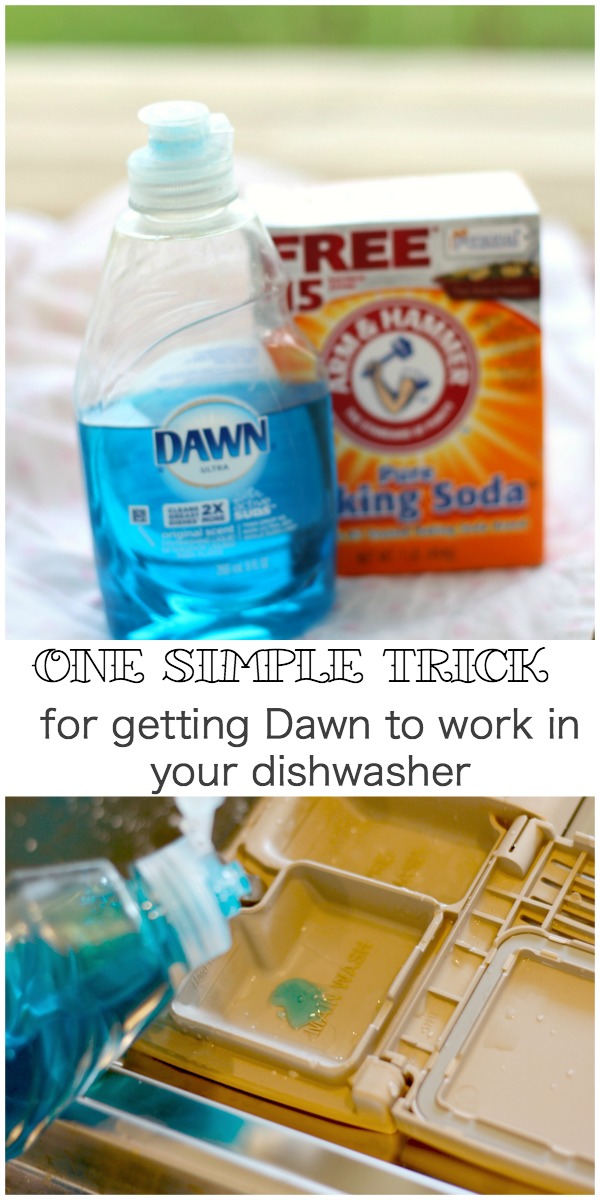 A simple trick to using Dawn in the dishwasher